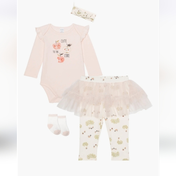 PL.Baby Bodysuit, Tutu Leggings, Headband, & Socks NWT - Picture 1 of 5